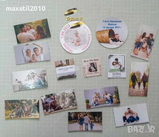 Магнити за подарък за кръщене, бал, сватба, рожден ден. Рекламни магнити с лого, снимка 3 - Други - 49168478