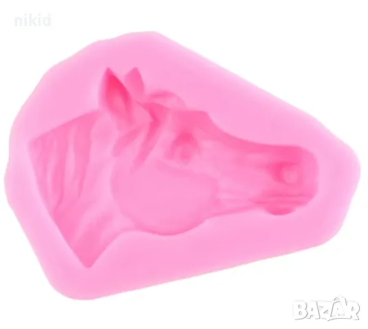 Реалистична конска глава кон силиконов молд форма фондан декор шоколад, снимка 3 - Форми - 49250674