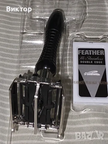 класическа самобръсначка Feather Adjustable, снимка 2 - Мъжка козметика - 55779397