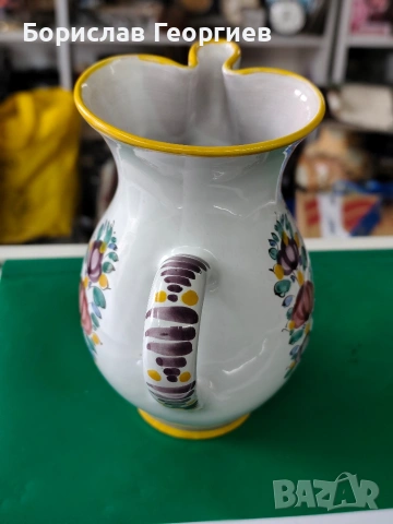 Керамична кана / ваза Majolica in modra, снимка 4 - Колекции - 53268909