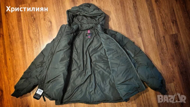 ALPHA INDUSTRIES Logo Puffer яке с качулка 3XL мъжко, снимка 2 - Якета - 52910373