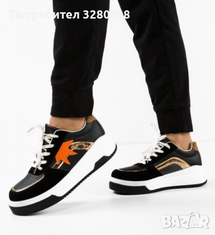 Дамски кецове с листо модел: X13-YD1286-25 black, снимка 4 - Кецове - 44320632