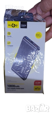 Преносима батерия KLGO KP-33, 10000mAh, снимка 3 - Друга електроника - 52778723