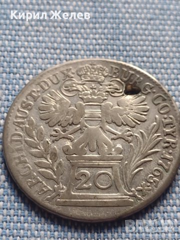 Сребърна монета 20 кройцера 1765г. Мария Терезия Виена Свещена Римска империя 13641, снимка 13 - Нумизматика и бонистика - 42871851