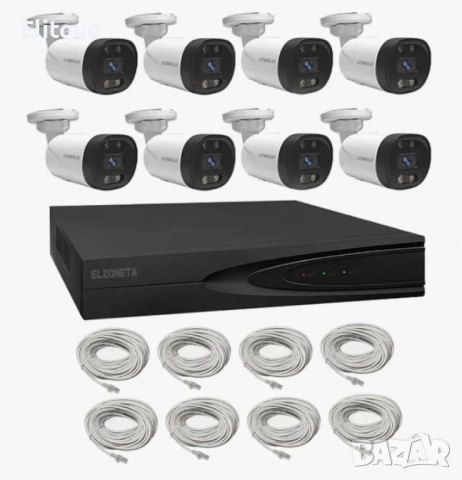 Система за видеонаблюдение 4K Ultra HD с 8 камери и 8-канален NVR с PoE и двупосочно аудио, снимка 7 - Друга електроника - 52716791