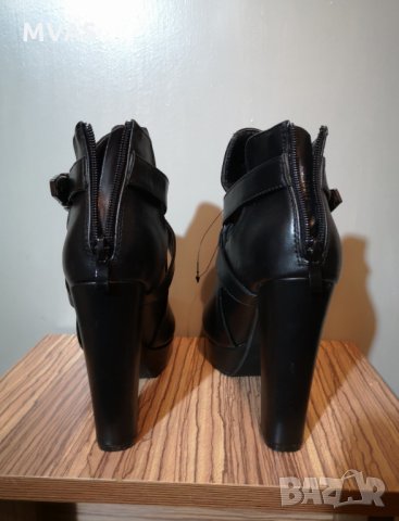 Нови - 35% дамски черни боти на ток 37 номер, снимка 5 - Дамски боти - 30560171
