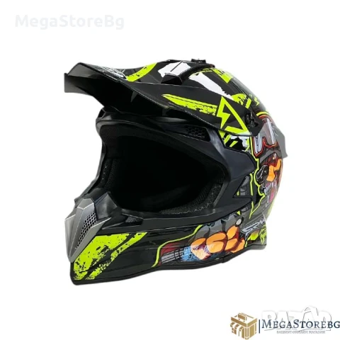 Кросова каска 188 - размер XL - Black/Yellow, снимка 2 - Аксесоари и консумативи - 50527270