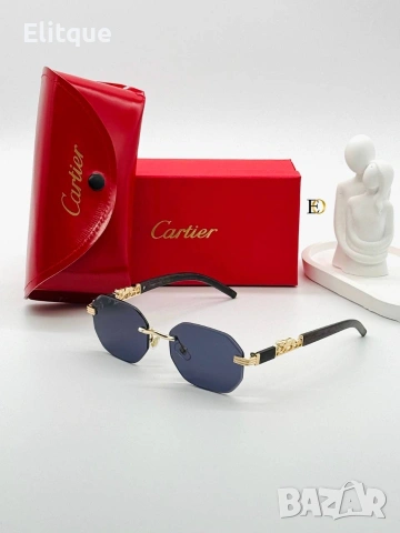 слънчеви очила cartier с ув защита,кутия , калъф и кърпичка на марката 