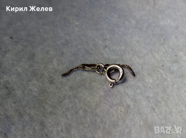 СТАРА СРЕБЪРНА ЗАКОПЧАЛКА СРЕБРО 925 ITALY с БЯЛА ПОЗЛАТА КАРАБИНКА За ГРИВНА КОЛИЕ ВЕРИЖКА 49912, снимка 6 - Други - 49517919