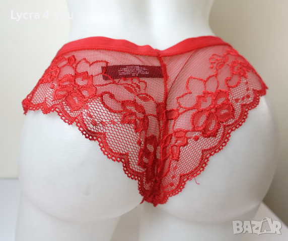 Secret Possessions L луксозни червени дантелени бразилиани, снимка 2 - Бельо - 44789764