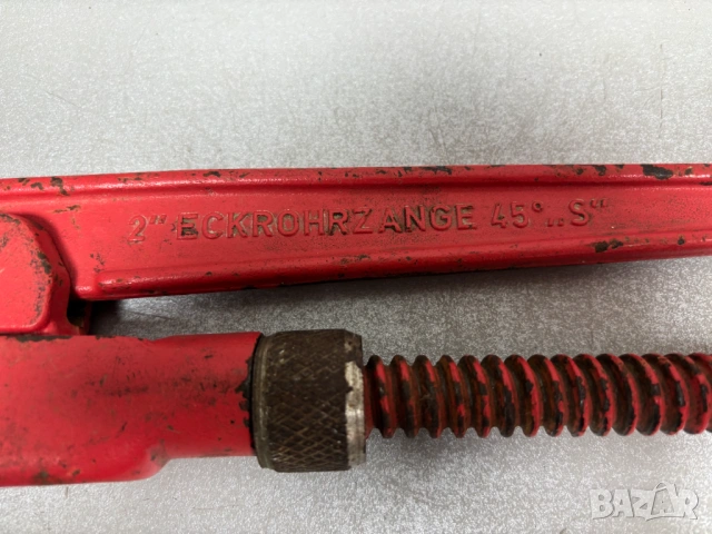 Голям, здрав! Тръбен ключ Rothenberger двураменен с S-челюсти 2 ", 520 мм, 45 °, снимка 2 - Ключове - 53221637