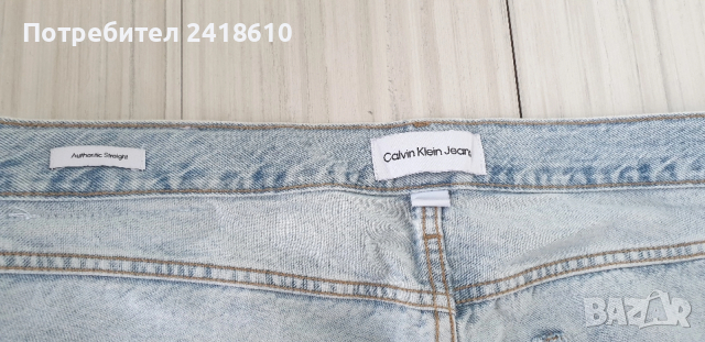 Calvin Klein Jeans Straight Fit Mens Size 34/30 ОРИГИНАЛ! Мъжки Дънки!, снимка 3 - Дънки - 54220506