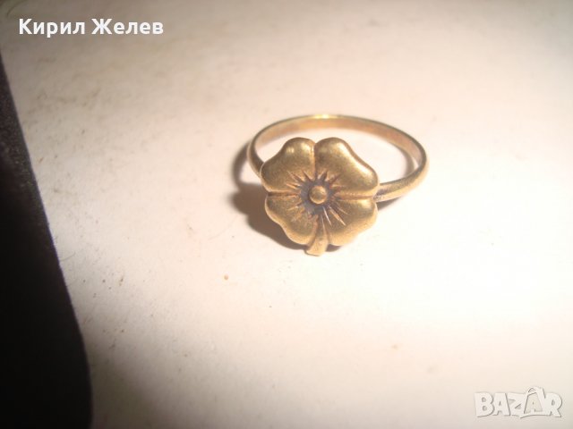 РЕТРО БРОНЗОВ ПРЪСТЕН ДЕТЕЛИНА РЪЧНО ИЗРАБОТЕН СТАРИНЕН ЦВЕТЕ 19641, снимка 5 - Пръстени - 32101841