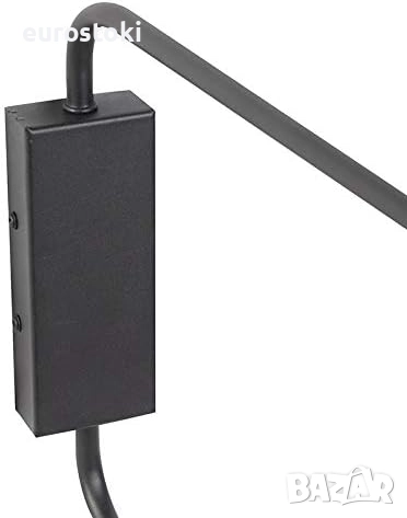 Qazqa - Стенна лампа с ретро дизайн, черна, 2 крушки, регулируема - Lune I, хол I, спалня - стоманен, снимка 6 - Лампи за стена - 52031311