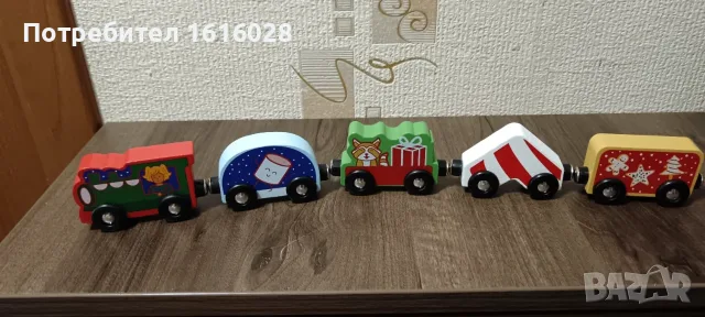 Коледно дървено влакче с магнитни връзки на Piaytave., снимка 11 - Хавлиени кърпи - 55270283
