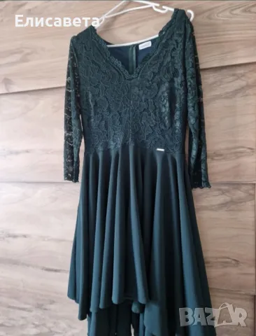 Дамска модерна рокля в маслено зелен цвят , снимка 2 - Рокли - 49759422