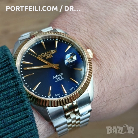 Часовник Roamer, Swiss Made, сапфир, 100м, чисто нов, bi-color, снимка 11 - Мъжки - 54244539