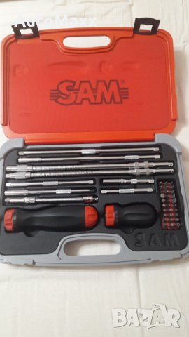 Комплект тресчотни отверки с накрайници SAM-France