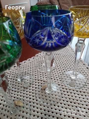 Кристални цветни чаши, снимка 8 - Чаши - 42702782