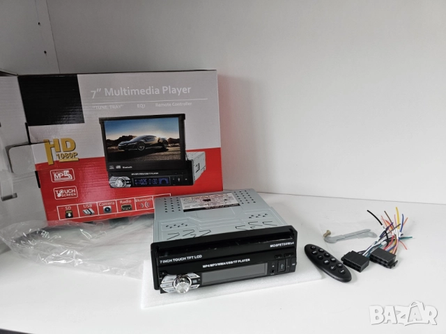 7" автомобилен мултимедиен плейър, MP5, 1DIN, 1080P, сензорен екран, Bluetooth, снимка 4 - Аксесоари и консумативи - 51818449
