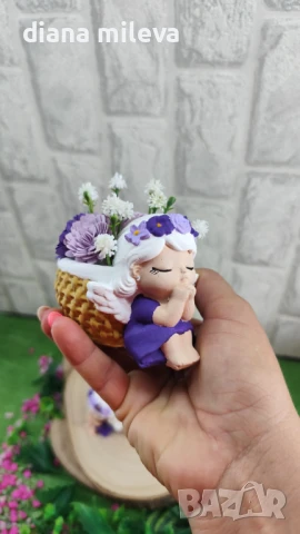 Ангелчета в цвят лилав!!, снимка 12 - Декорация за дома - 50773829