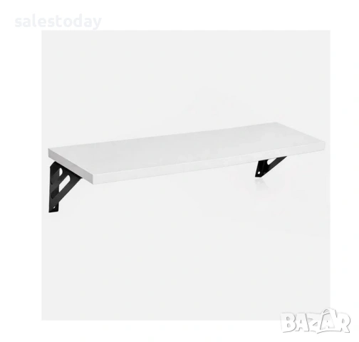 Рафт за стена, 40см, MDF, до 3кг, цвят- бял, снимка 2 - Етажерки - 54038319