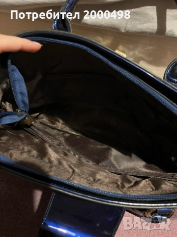 Тъмно синя дамска чанта, снимка 5 - Чанти - 52815931