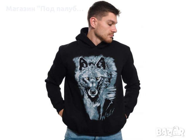 Нов мъжки суичър с дигитален печат Сив вълк, Серия вълци, снимка 16 - Суичъри - 29976586