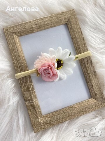 Лента за глава с цветя , снимка 4 - Други - 38261514