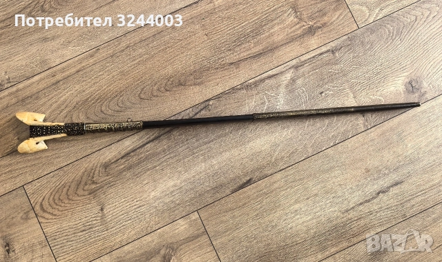 Ятаган със бели чирени и сребро, снимка 3 - Антикварни и старинни предмети - 54331437