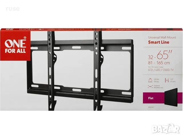 НОВИ! Стойка за телевизор, плоска, 32"-65", стенен монтаж, снимка 4 - Стойки, 3D очила, аксесоари - 48968278