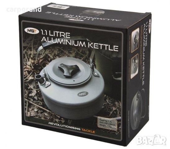 ЧАЙНИК NGT 1.1 LITRE GUN METAL ALUMINIUM KETTLE, снимка 4 - Екипировка - 31069896
