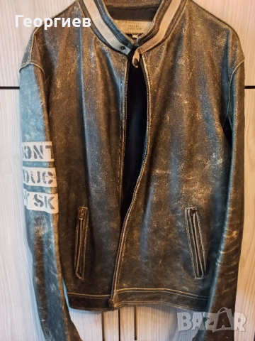 Мъжко кожено яке, снимка 2 - Якета - 54305166