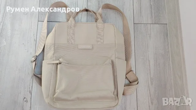Дамска кожена бежова раница KAPTEN & SON 14 литра
