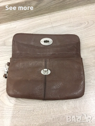 FOSSIL портфейл клъч естествена кожа, снимка 5 - Портфейли, портмонета - 54003307