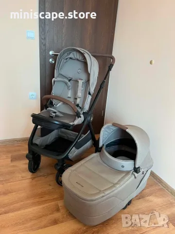 MAXI-COSI Комбинирана количка 2 в 1 OXFORD + TWILLIC TRUFFLE, снимка 2 - Детски колички - 55777464