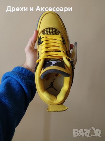 Nike Air Jordan 4 Retro Lightning Yellow Pikachu Нови Кецове Обувки Маратонки Размер 39 , снимка 9 - Кецове - 38295780