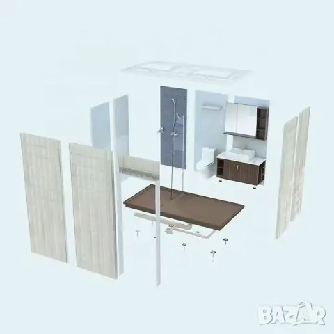 Нов бокс модул Баня с тоалетна: Всичко в едно. Модел: PRO REM.16CN , снимка 8 - ВИК - 50307990