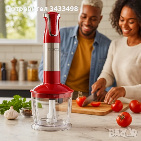 Пасатор 3 в 1 с чопър и бъркалка Royalty Line RL-ESMS800, снимка 4 - Съдове за готвене - 51971354