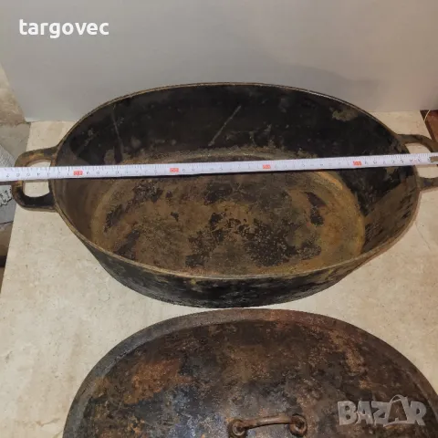 огромен старинен чугунен съд за печене, снимка 4 - Антикварни и старинни предмети - 48494899