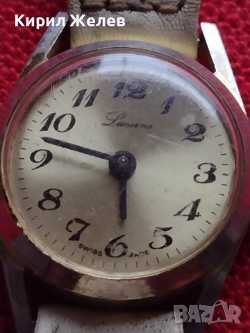 LUCERNE ДАМСКИ ЧАСОВНИК ШВЕЙЦАРСКИ МНОГО КРАСИВ ИНТЕРЕСЕН ДИЗАЙН С КОЖЕНА КАИШКА 33304, снимка 7 - Дамски - 38702918