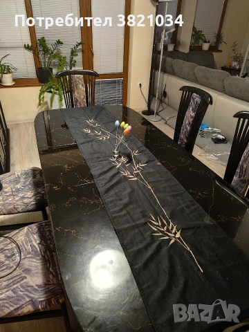 Трапезна маса с 6 стола, снимка 5 - Маси - 54233387