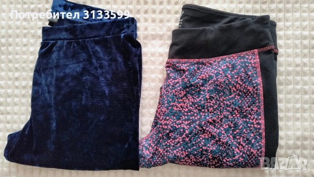 Два еластични клина: тъмносин плюшен - L; пъстър - М, снимка 2 - Клинове - 43745865