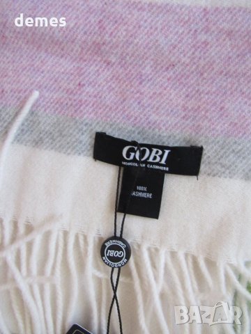  Нов кашмирен шал GOBI-лилаво и бяло, Монголия, снимка 4 - Шалове - 34036277