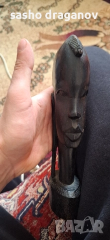 Абаносова фигура, африканска ръчна изработка, снимка 6 - Антикварни и старинни предмети - 52258252