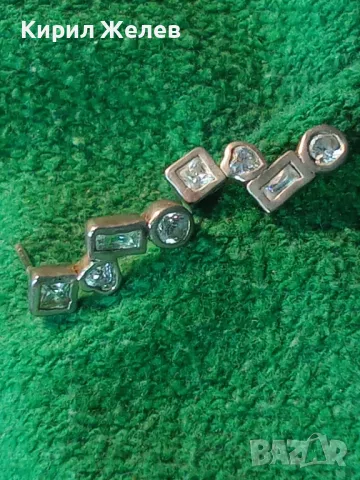 ФЕШЪН АРТ СКЪПОЦЕННИ ОБЕЦИ от БЛАГОРОДНА СТОМАНА с БЯЛА ПОЗЛАТА и ФАСЕТИРАН ПЛАНИНСКИ КРИСТАЛ 48647, снимка 16 - Обеци - 49704525