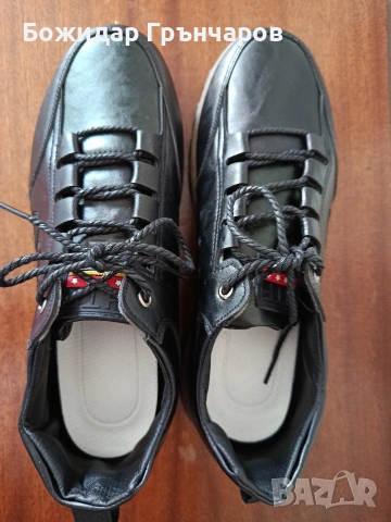 Черни мъжки обувки от естествена кожа