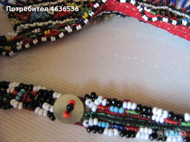 Женски накит за носия-стъклени мъниста, снимка 6 - Антикварни и старинни предмети - 52440647