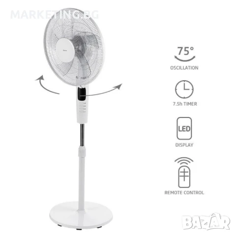 Вентилатор 16'' Diplomat с дист. управление, таймер, снимка 3 - Вентилатори - 50468966