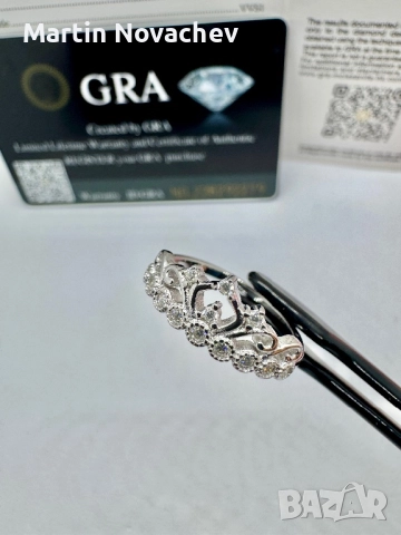 Сребърен пръстен с мойсанит (Диамант) 1.3 карата, снимка 11 - Пръстени - 52252861